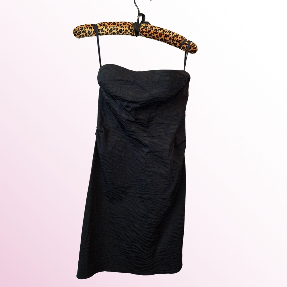 Diane Von Furstenberg Black Strapless Sheath Dress